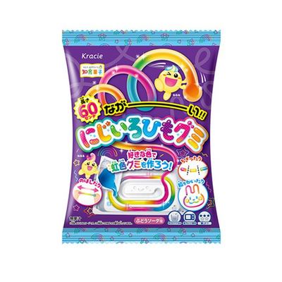 Kracie Foods Long Rainbow String Gummy Candy, 18g