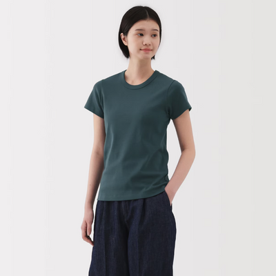 MUJI Women's Cool Sweat-resistant Crew Neck T-shirt