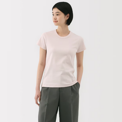 MUJI Women's Cool Sweat-resistant Crew Neck T-shirt