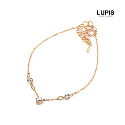 Gold Square Stone Bracelet
