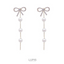 Lupis Ribbon x Pearl Chain Back-Catch Earrings