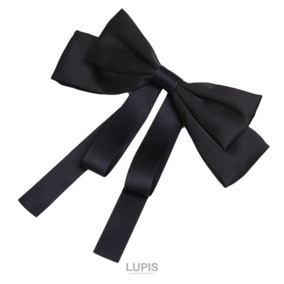 LUPIS Large Bow Hair Clip v2672 Ivory/Black