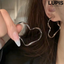 Twisted Heart Hoop Earrings