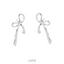Lupis Simple Metal Ribbon Earrings