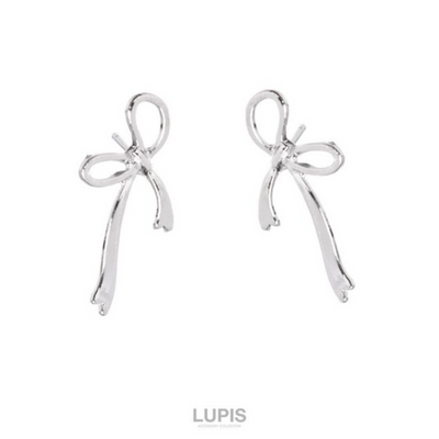 Lupis Simple Metal Ribbon Earrings