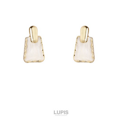 LUPIS Trapezoid Marble Earrings
