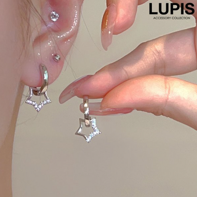 Star Hoop Earrings