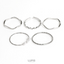 Lupis Silver Simple Ring Set