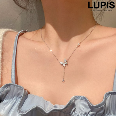Lupis Pavé Butterfly Necklace
