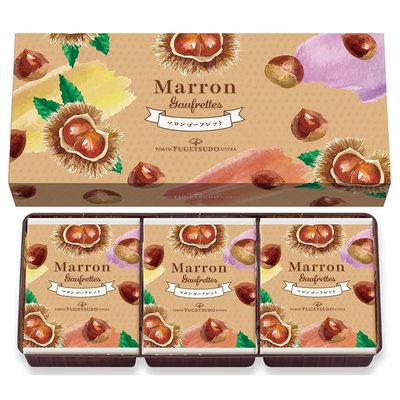 Tokyo Fugetsudo Marron Gauffrettes Chestnut Cream Wafer Cookies