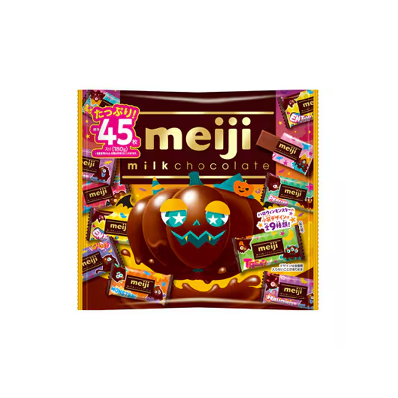 Meiji Milk Chocolate Halloween 45-Piece Bag