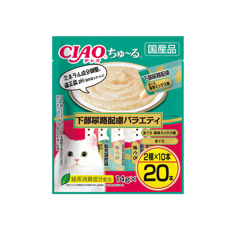 Inaba CIAO Churu Cat Treats (Urinary Tract Care Variety Pack)