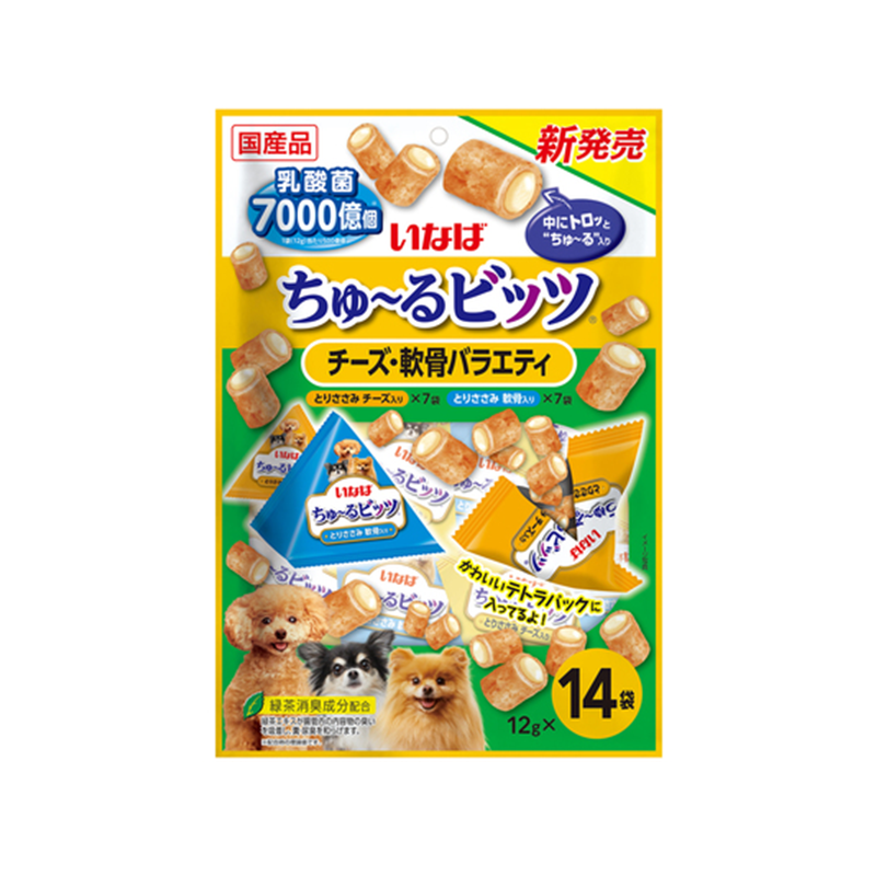 Inaba Churu Bits Chicken, Cheese and Cartilage Lactic Acid Dog Treats