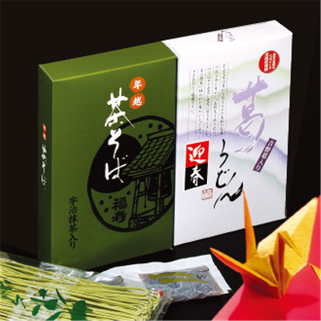 Shobien New Year's Yoshino Kudzu and Uji Matcha Soba Noodle Set