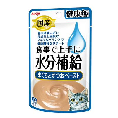 Aixia Kokusan Kenko-kan Pouch – Hydration Tuna & Bonito Paste (for Cats)