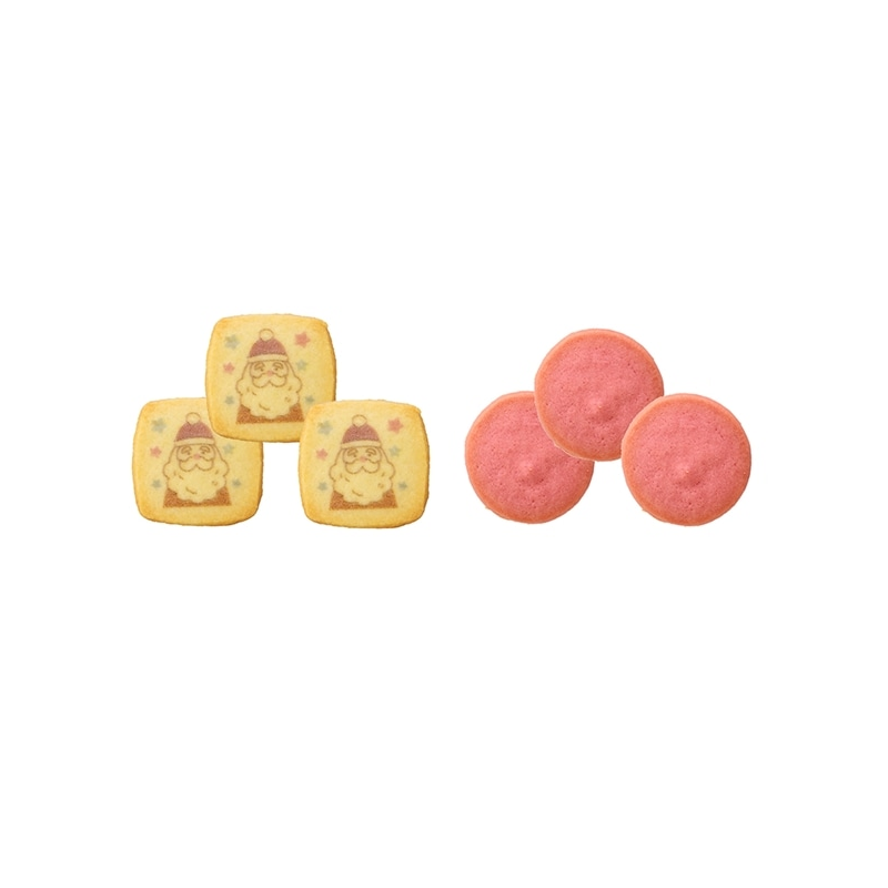 Ginza Cozy Corner Christmas Santa & Socks Raspberry and White Chocolate Cookies