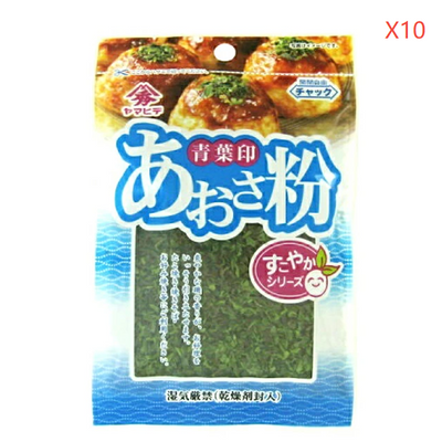 Yamahide Foods Sukoyaka Series Aosa Seaweed Powder (1 Pouch or 10-Pouch Set)