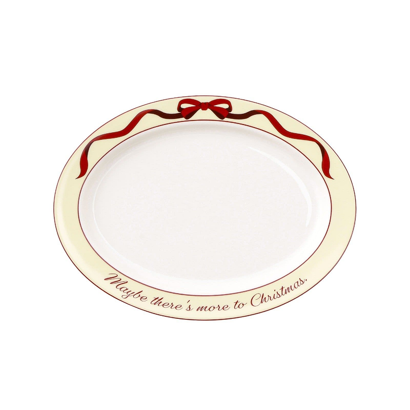3COINS Christmas Ceramic Oval Plate
