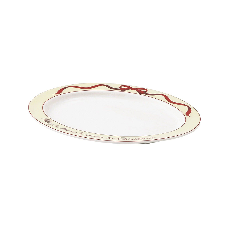 3COINS Christmas Ceramic Oval Plate