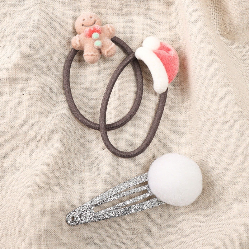 3COINS Kids Christmas Hair Ties & Hair Clip Set