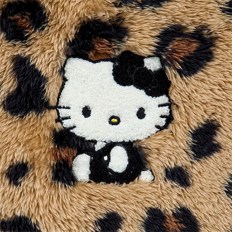 Hello Kitty Zip-Up Boa Hoodie – Brown / White