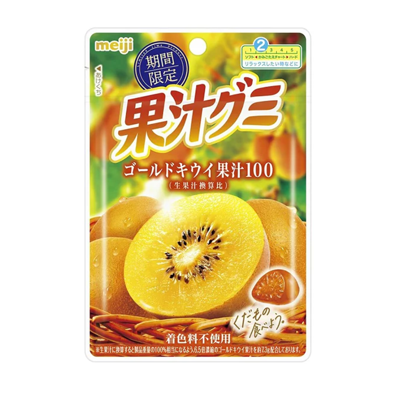 Meiji Kajū Gummy Gold Kiwi – 47g