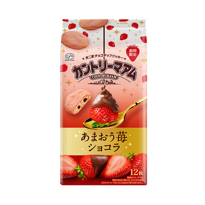Fujiya Country Ma'am Cookies (Amaou Strawberry Chocolate)