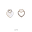 LUPIS Double Heart Marble Earrings