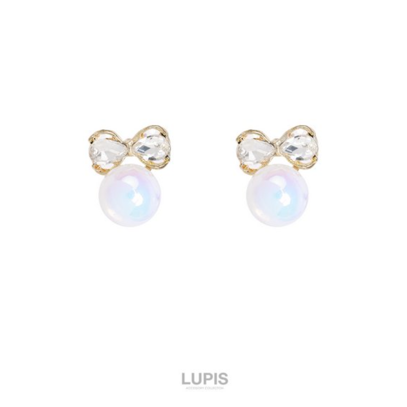 Lupis Ribbon x Aurora Pearl Earrings