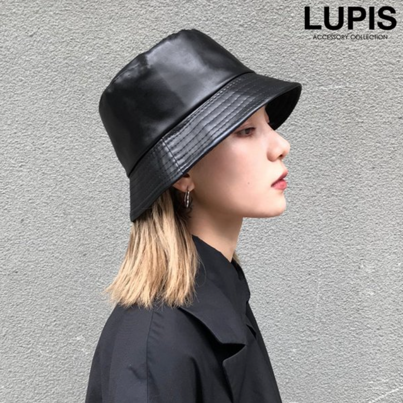 Lupis Faux Leather Bucket Hat