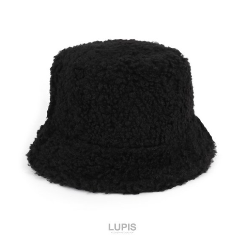 Lupis Lambswool Bucket Hat Ivory/Black