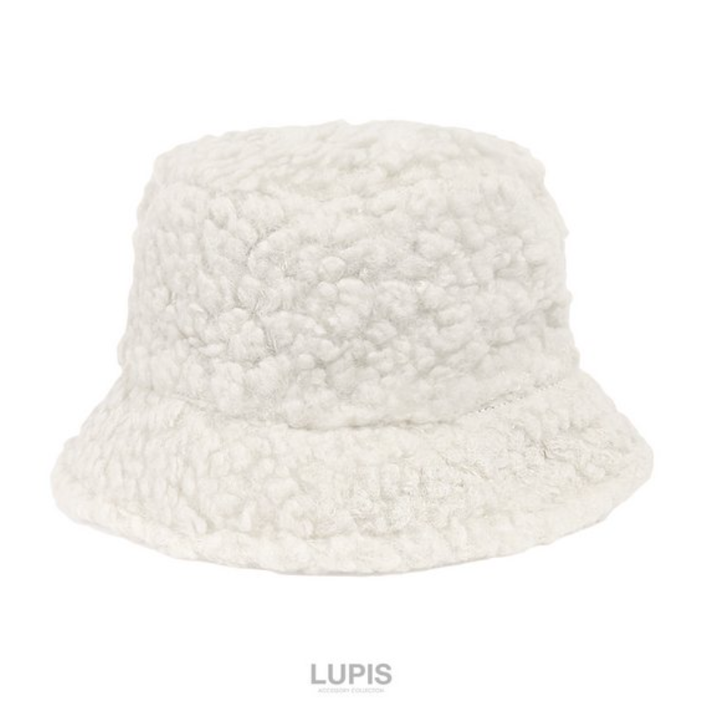 Lupis Lambswool Bucket Hat Ivory/Black