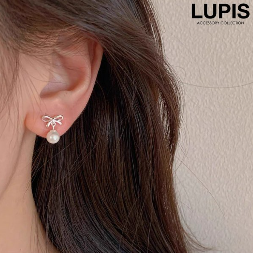 Lupis Bow & Pearl Earrings