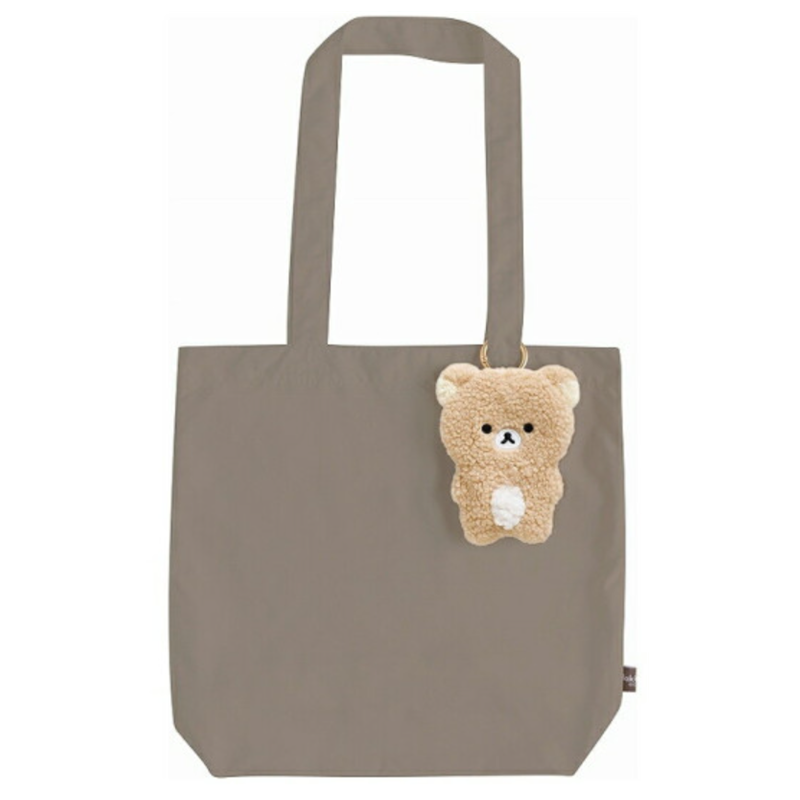 San-X Rilakkuma All-Purpose Plush Storage Charm & Shopping Bag Set (Rilakkuma/Korilakkuma)