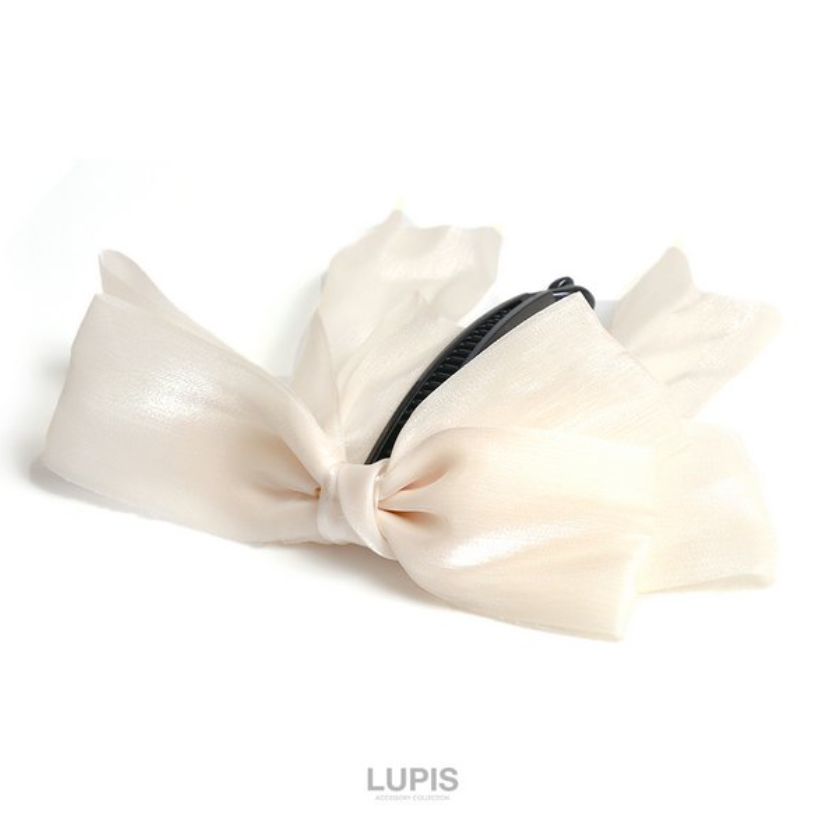 LUPIS Elegant Bow Banana Clip v2024 Ivory/Black
