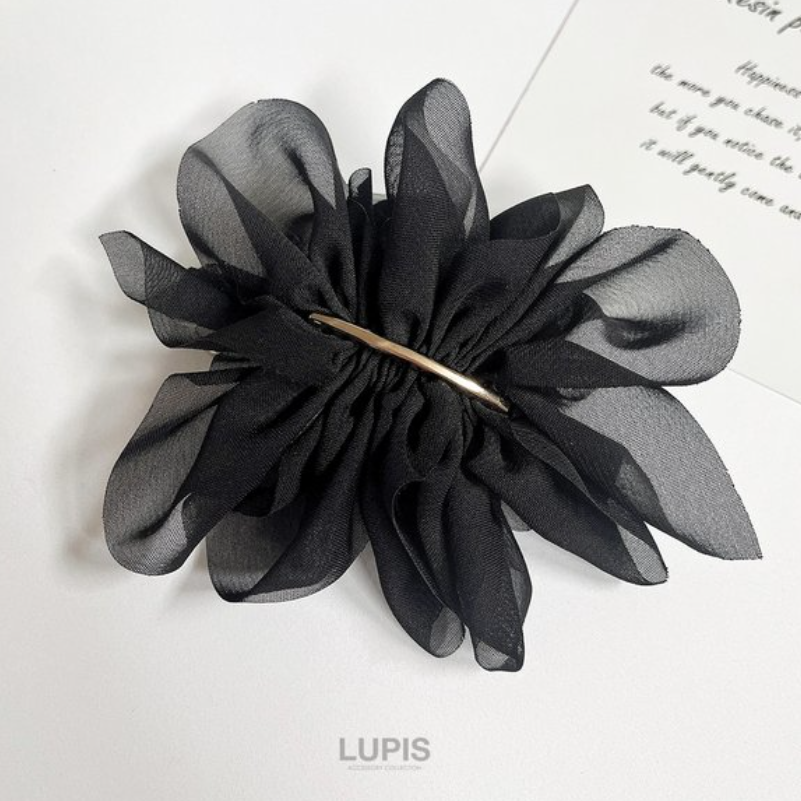 Chiffon Gather Valletta Black