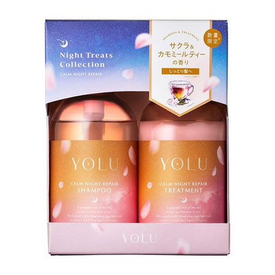 YOLU Treat Spring Calm Night Repair Hair Care Set (Shampoo 440mL / Treatment 440g)