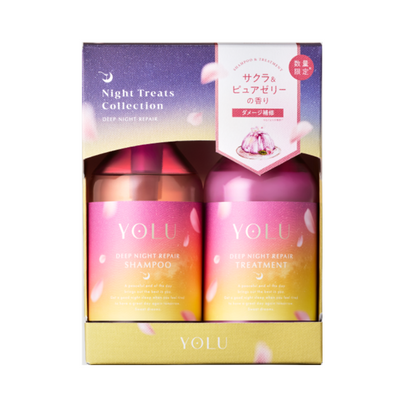 YOLU Treat Spring Deep Night Repair Hair Care Set (Shampoo 400mL / Treatment 400g)