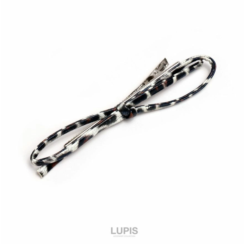 Leopard Print Ribbon Hair Clip