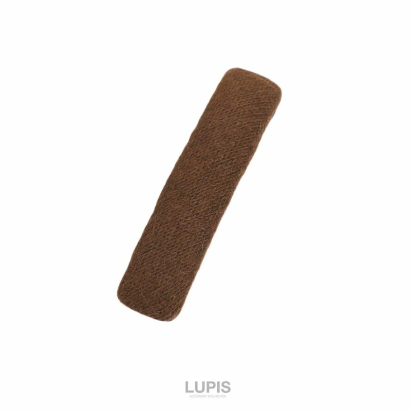 LUPIS One-Color Knit Snap Hairpin Brown
