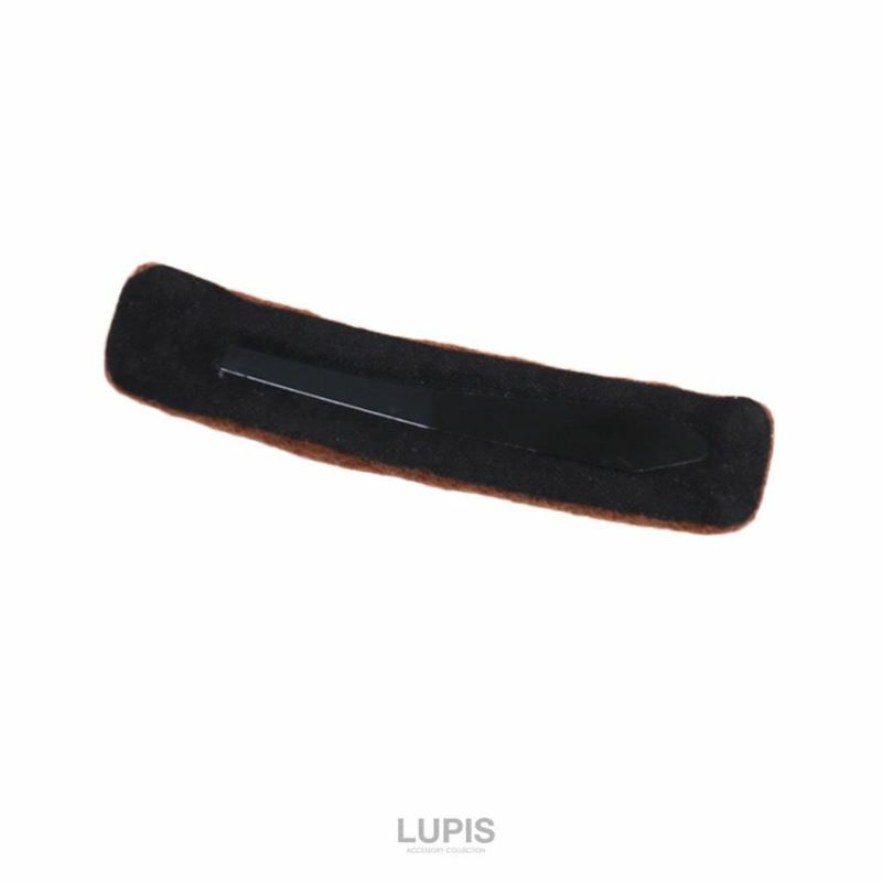 LUPIS One-Color Knit Snap Hairpin Brown