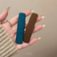 LUPIS One-Color Knit Snap Hairpin Brown