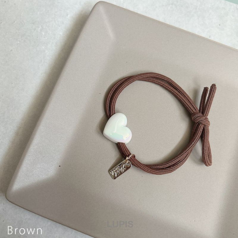 Check x Leopard Print Hair Tie Leopard