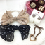 LUPIS Black Dot Ribbon Hair Tie