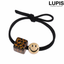 LUPIS Smiley Face & Leopard Print Square Hair Tie v0708