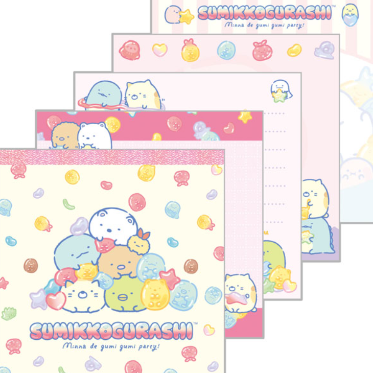 San-X Sumikko Gurashi Gumi Gumi Party Square Memo Pad