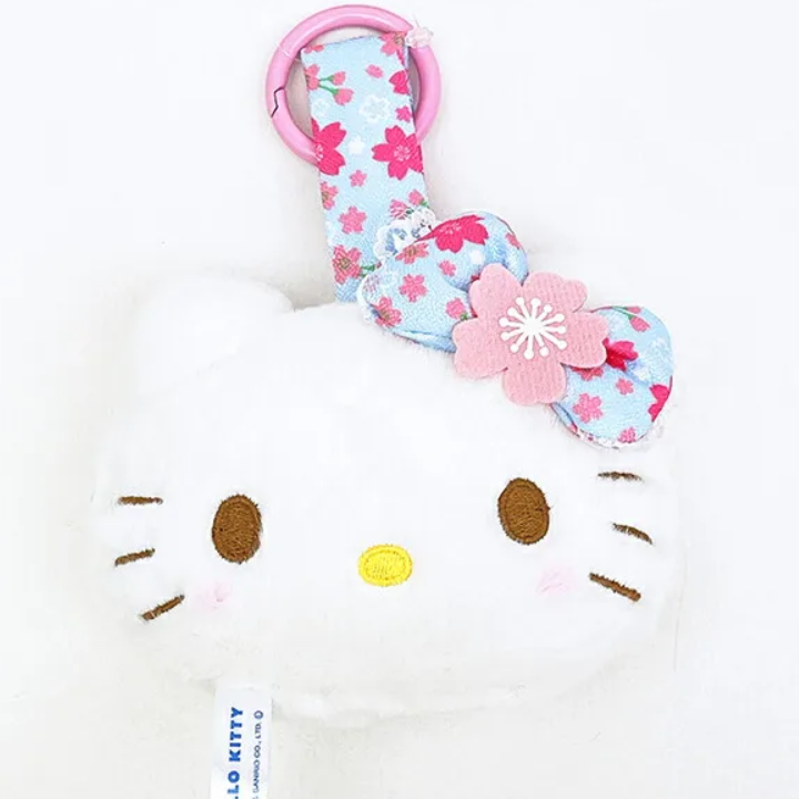 Sanrio Sakura Kimono Face Tag Plush Keychain