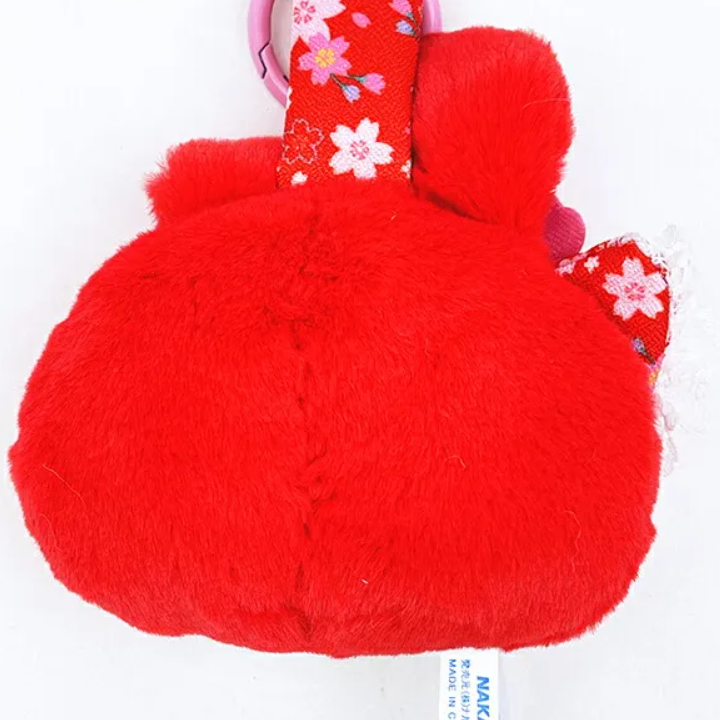 Sanrio Sakura Kimono Face Tag Plush Keychain