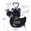 Sanrio Hello Kitty Style Up and Black Angel Plush Keychain