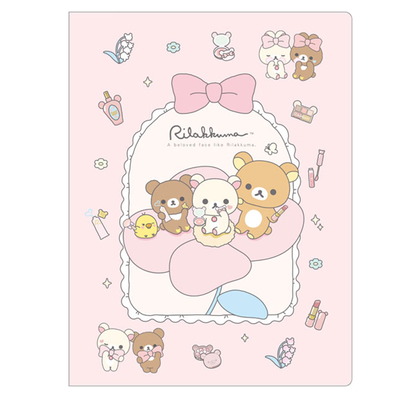 San-X Makeup Rilakkuma Hardcover Double Pocket Clear A4 File Folder